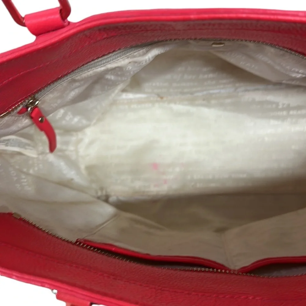 Kate Spade Pink Large Leather Tote Shoulder Bag Purse 10.25